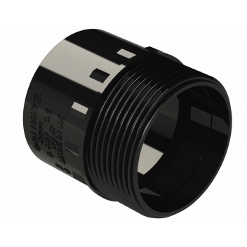 S/WELD ADAPTOR; 40MM BLACK