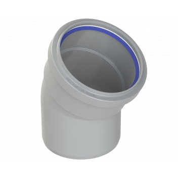 POLYPIPE RING-SEAL 30DEG BEND;4\"/110MM GREY