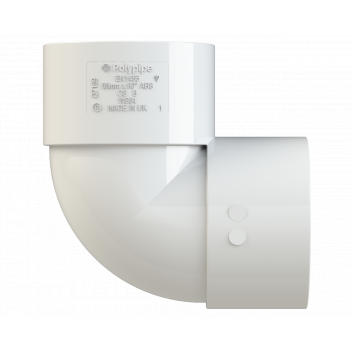 S/WELD KNUCKLE BEND 90DEG; 50MM WHITE