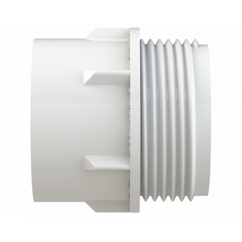 POLYPIPE S2000 MUPVC 32MM SCKT X MI CONNECTOR - WHITE