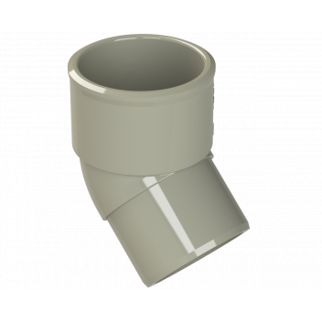POLYPIPE S2000 32MM MUPVC 45DEG SPIGOT BEND - SOLV GREY