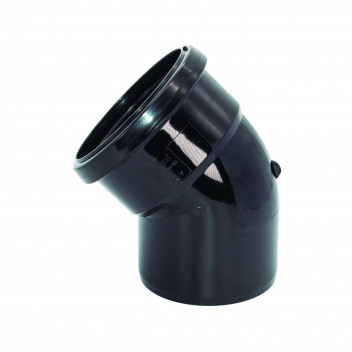 FLOPLAST RING-SEAL S/S BEND 135D;4\"/110MM SOIL BLACK