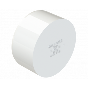 S/WELD SOCKET STOP END PLUG; 50MM WHITE