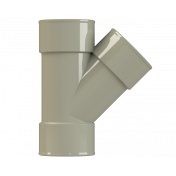 POLYPIPE S2000 MUPVC 50MM 45DEG BRANCH - SOLV GREY