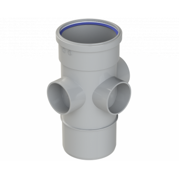 POLYPIPE RING-SEAL BOSS PIPE; 4\"/110MM GREY