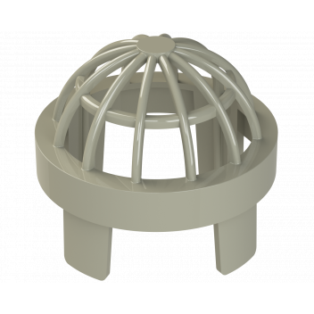 UNIV VENT TERMINAL; 3\"/82MM SOLV GREY