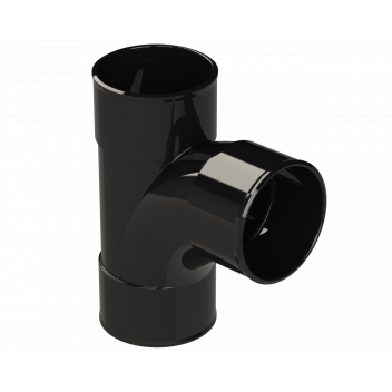 POLYPIPE S2000 50MM MUPVC 92.5DEG SWEPT TEE - BLACK
