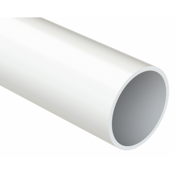 S/WELD WASTE PIPE; 40MM 3M LENGTH WHITE