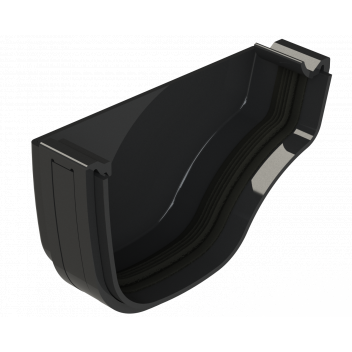 OGEE EXTRA EXTERNAL STOP END; LEFT BLACK