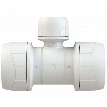 POLYPLUMB ENHANCED - 22X22X10 BRANCH RED TEE - WHITE