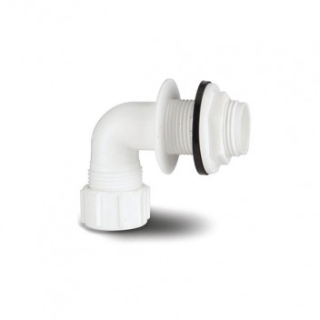 PUSHFIT OVERFLOW BENT TANK CONNECTOR WHI