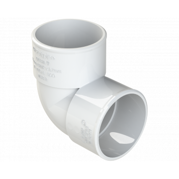POLYPIPE S2000 50MM MUPVC 90DEG KNUCKLE - WHITE