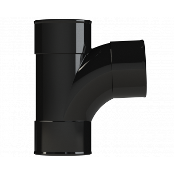 POLYPIPE S2000 50MM MUPVC 92.5DEG SWEPT TEE - BLACK