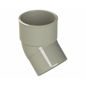 POLYPIPE S2000 50MM MUPVC 45DEG SPIGOT BEND - SOLV GREY