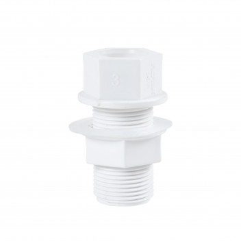 FLO OVERFLOW STRAIGHT TANK CONNECTOR; WH