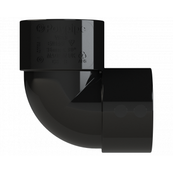 S/WELD KNUCKLE BEND 90DEG; 32MM BLACK