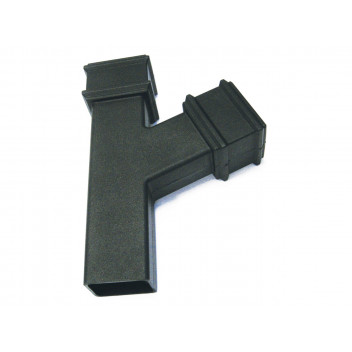 100MM X 75MM RECTANGULAR CAST IRON EFFECT 112.5° BRANCH