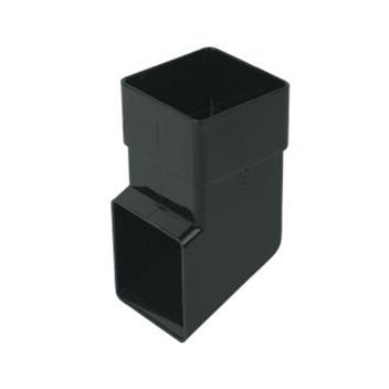 E.TUPLING 65MM SQUARE DOWNPIPE SHOE - BLACK