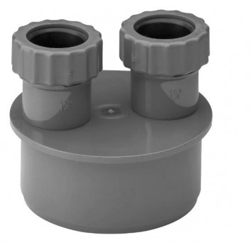 E.TUPLING 32MM SINGLE WASTE ADAPTOR - GREY