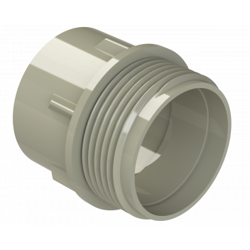POLYPIPE S2000 MUPVC 32MM SCKT X MI CONNECTOR - SOLV GREY