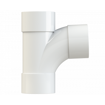 S/WELD SWEPT TEE 92.5DEG; 50MM WHITE