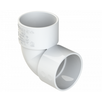 S/WELD KNUCKLE BEND 90DEG; 32MM WHITE