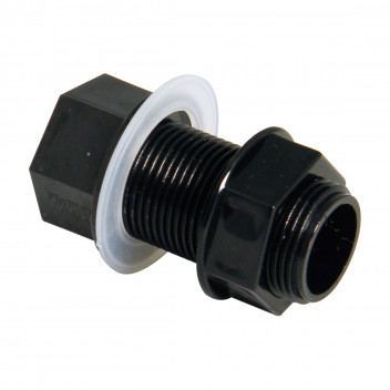 FLO OVERFLOW STRAIGHT TANK CONNECTOR; BK