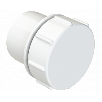 POLYPIPE S2000 40MM MUPVC SCREWED ACCESS PLUG - WHITE