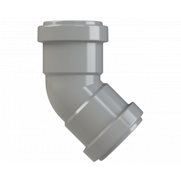 PUSHFIT OBTUSE BEND 45DEG; 40MM GREY