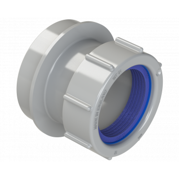 POLYPIPE RING-SEAL STRAIGHT ADAPTOR; 40MM GREY