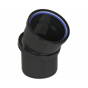 POLYPIPE RING-SEAL ADJUST BEND;4\"/110MM 0-30DEG BLK