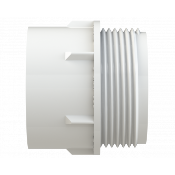 POLYPIPE S2000 MUPVC 40MM SCKT X MI CONNECTOR - WHITE
