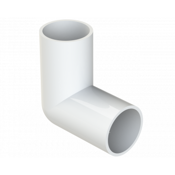 S/WELD KNUCKLE BEND 90 DEG; WHITE