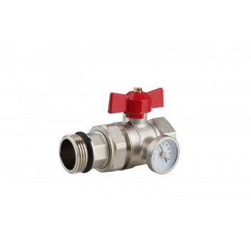 BALL VALVE WITH TEMPERATURE GAUGE