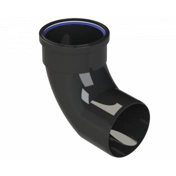 POLYPIPE RING-SEAL BEND (1XSCKT);4\"/110MM 92.5DEG BK