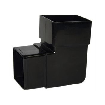 E.TUPLING 65MM SQUARE OFFSET BEND 92.5DEG - BLACK