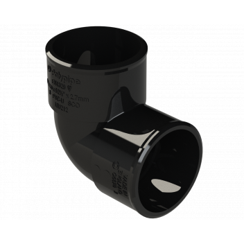 POLYPIPE S2000 40MM MUPVC 90DEG KNUCKLE - BLACK