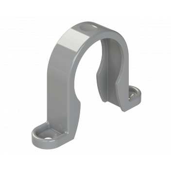 S/WELD PIPE CLIP; 32MM GREY