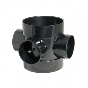 FLOPLAST RING-SEAL SHORT BOSS PIPE ;4\"/110MM SOIL BLACK