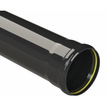 *POLYPIPE RING-SEAL SINGLE SCKT PIPE;6\"/160MM 4M BLCK