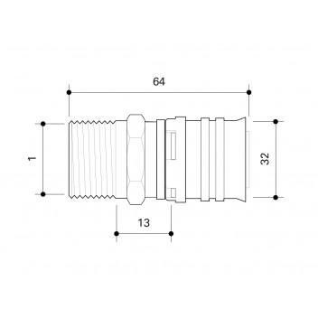 FRANKISCHE ALPEX MLC ADAPTOR 32MM - 1\" MT
