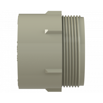 POLYPIPE S2000 MUPVC 50MM SCKT X MI CONNECTOR - SOLV GREY