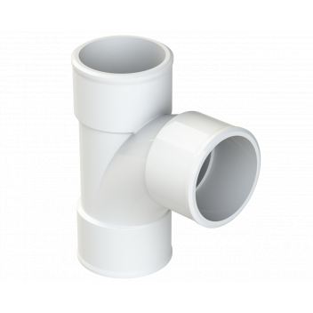POLYPIPE S2000 32MM MUPVC 92.5DEG SWEPT TEE - WHITE