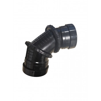 E.TUPLING 4\" SOIL 0-90 ADJUSTABLE BEND - BLACK