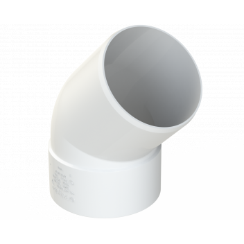 POLYPIPE RING-SEAL OFFSET BEND; 4\"/110MM 135 DEG WHI