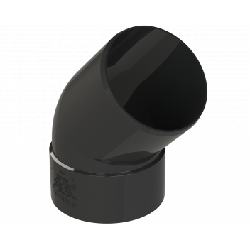 POLYPIPE RING-SEAL OFFSET BEND; 4\"/110MM 135 DEG BLK