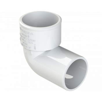 POLYPIPE S2000 40MM MUPVC 90DEG CONVERSION BEND - WHITE