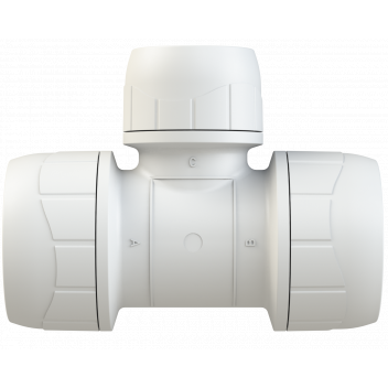 POLYPLUMB ENHANCED - 22X22X15 BRANCH RED TEE - WHITE