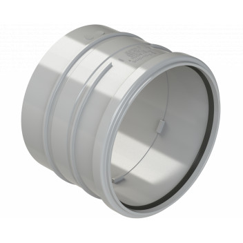 POLYPIPE RING-SEAL SINGLE SOCKET; 6\"/160MM GREY