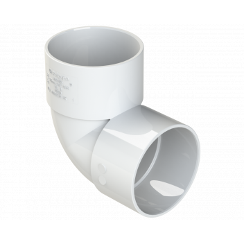 S/WELD KNUCKLE BEND 90DEG; 50MM WHITE